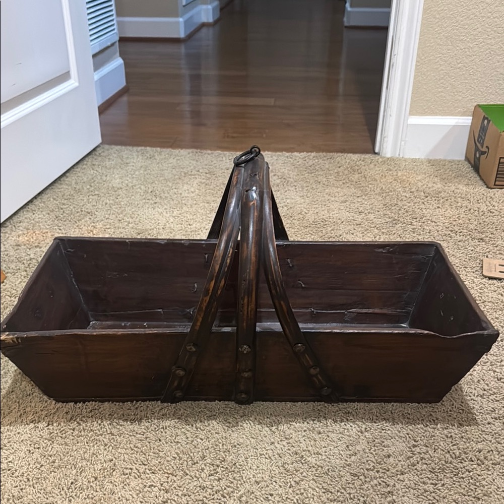 Rustic Wooden Basket